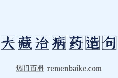 大藏冶病药造句是什么意思的图片